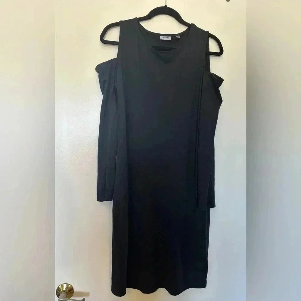 Dknyc Open Shoulder Little Black Dress